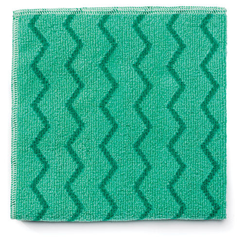 Reusable Cleaning Cloths, Microfiber, 16 x 16, Green, 12/Carton-(RCPQ620)