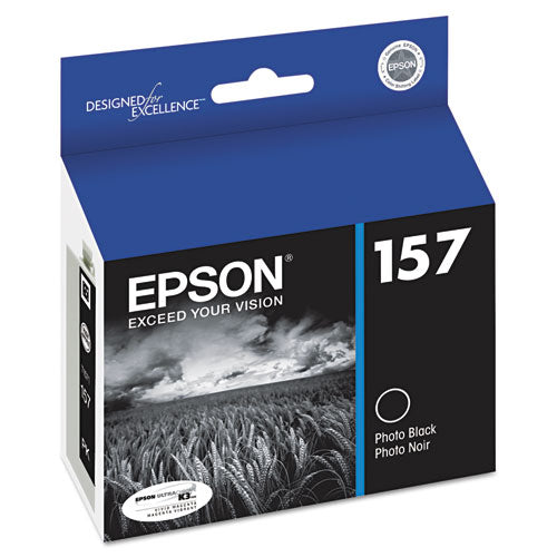 T157120 (157) UltraChrome K3 Ink, Photo Black-(EPST157120)