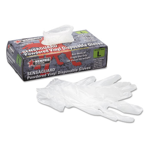 Disposable Vinyl Gloves, Large, 5 mil, Industrial-Grade, 100/Box-(MPG5020L)