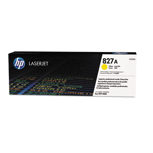 HP 827A, (CF302A) Yellow Original LaserJet Toner Cartridge-(HEWCF302A)