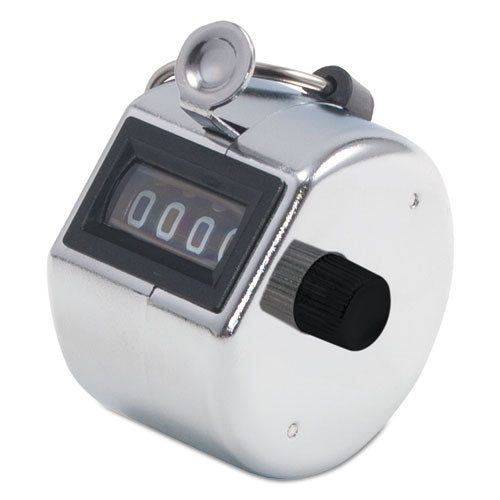 Tally I Hand Model Tally Counter, Registers 0-9999, Chrome-(AVT9841000)