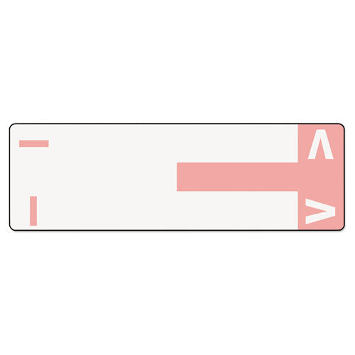 AlphaZ Color-Coded First Letter Combo Alpha Labels, I/V, 1.16 x 3.63, Pink/White, 5/Sheet, 20 Sheets/Pack-(SMD67160)