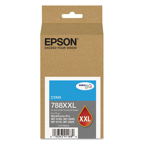 T788XXL220 (788XXL) DURABrite Ultra XL PRO High-Yield Ink, Cyan-(EPST788XXL220)