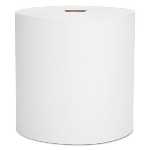 Essential Hard Roll Towels for Business, Absorbency Pockets, 1-Ply, 8" x 800 ft, 1.5" Core, White, 12 Rolls/Carton-(KCC01040)