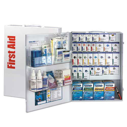 ANSI 2015 SmartCompliance General Business First Aid Kit for 150 People, 925 Pieces, Metal Case-(FAO90732021)