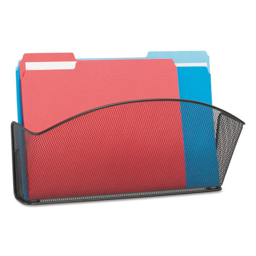 Onyx Mesh Wall Pockets, Legal Size, Black 15" x 3" x 9", Black-(SAF5653BL)