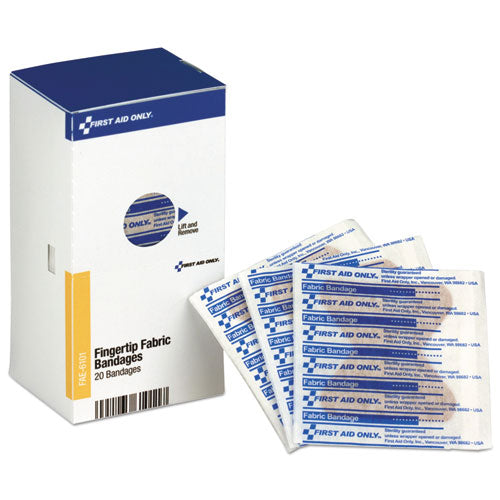 Refill for SmartCompliance General Business Cabinet, Fingertip Fabric Bandages, 20/Box-(FAOFAE6101)