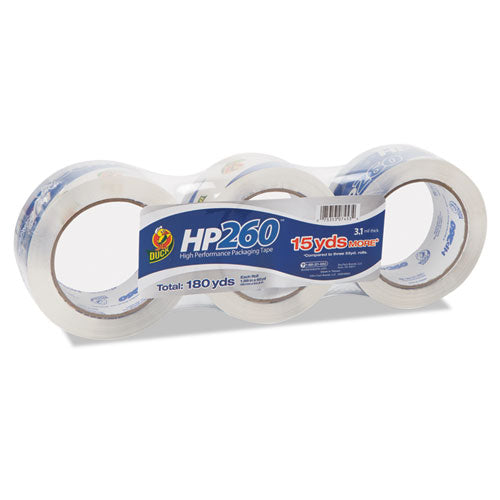 HP260 Packaging Tape, 3" Core, 1.88" x 60 yds, Clear, 3/Pack-(DUCHP260C03)