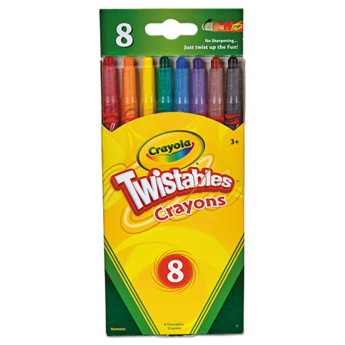 Twistable Crayons, Premium Traditional Colors, 8/Pack-(CYO527408)