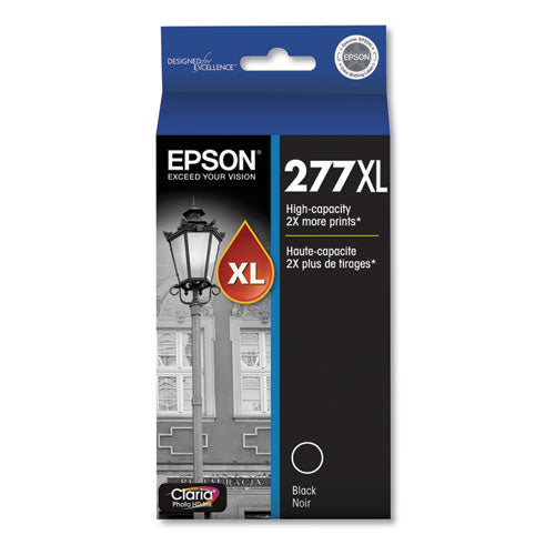 T277XL120-S (277XL) Claria High-Yield Ink, 500 Page-Yield, Black-(EPST277XL120S)
