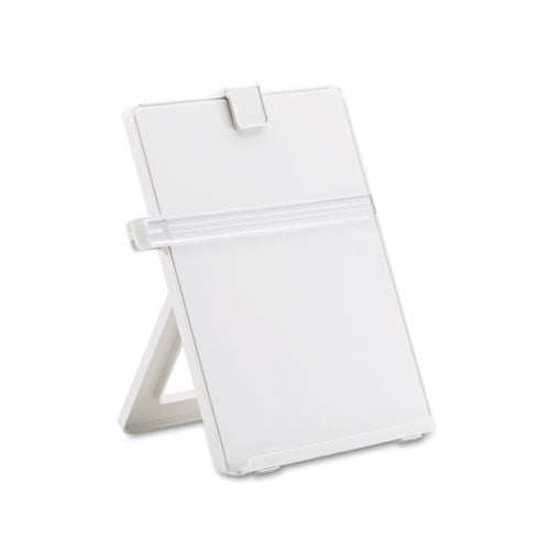 Non-Magnetic Desktop Copyholder, 25 Sheet Capacity, Plastic, Platinum-(FEL21103)