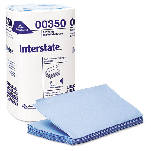 Two-Ply Singlefold Auto Care Paper Wipers, 9.5 x 10.5, Blue, 250/Pack, 9 Packs/Carton-(GPC00350)