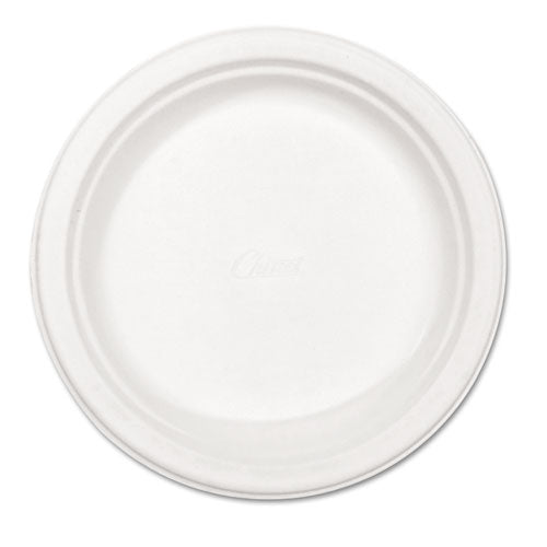 Paper Dinnerware, Plate, 8.75" dia, White, 500/Carton-(HUH21227)