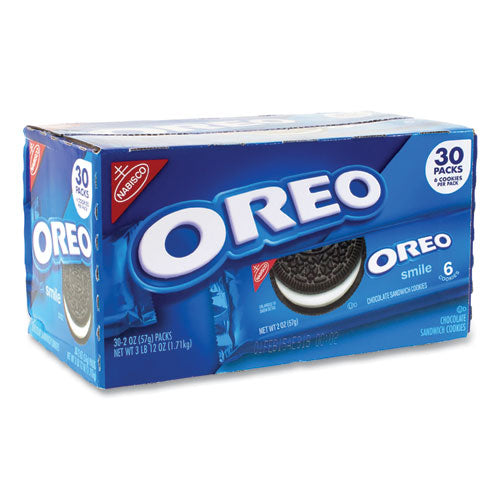 Oreo Cookies Single Serve Packs, Chocolate, 2 oz Pack, 30/Box, Ships in 1-3 Business Days-(GRR22000421)