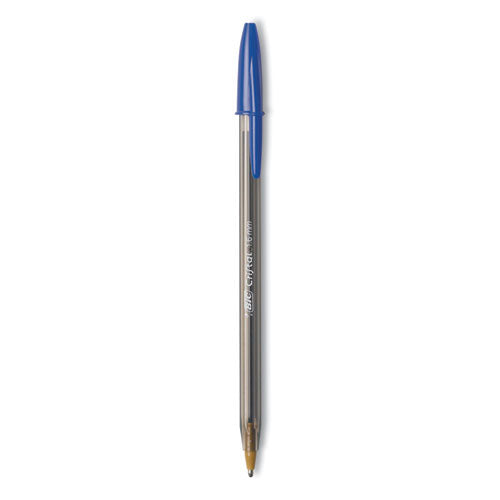 Cristal Xtra Bold Ballpoint Pen, Stick, Bold 1.6 mm, Blue Ink, Clear Barrel, 24/Pack-(BICMSBP241BLU)