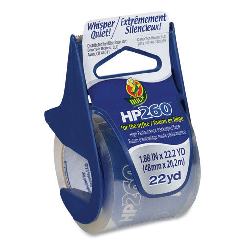 HP260 Packaging Tape with Dispenser, 1.5" Core, 1.88" x 22.2 yds, Clear-(DUC0007427)
