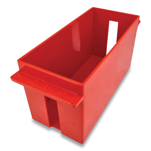 Extra-Capacity Coin Tray, Pennies, 1 Compartment, Denomination and Capacity Etched On Side, Stackable, Plastic, Red-(CNK560162)