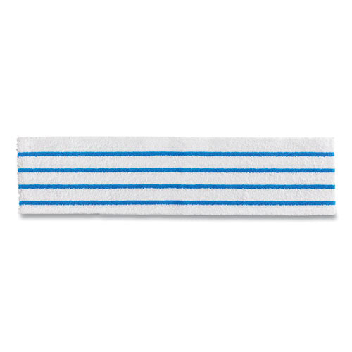 Disposable Microfiber Pad, 4.75 x 19, White/Blue Stripes, 50/Pack, 3 Packs/Carton-(RCP2134282)