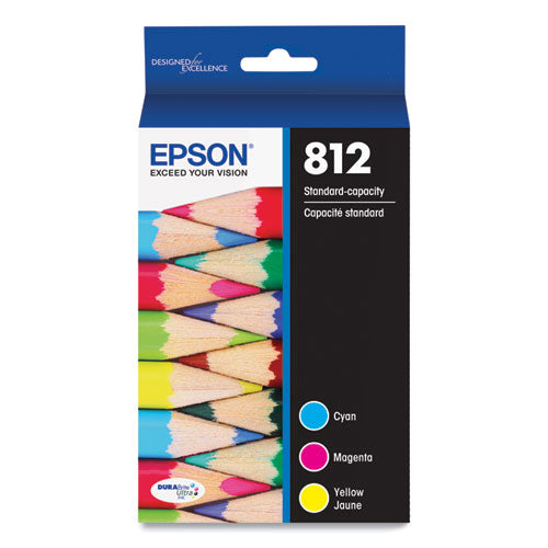 T812520-S (T812) DURABrite Ultra Ink, 300 Page-Yield, Cyan/Magenta/Yellow-(EPST812520S)