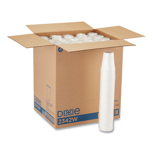 Paper Hot Cups, 12 oz, White, 50/Sleeve, 20 Sleeves/Carton-(DXE2342W)