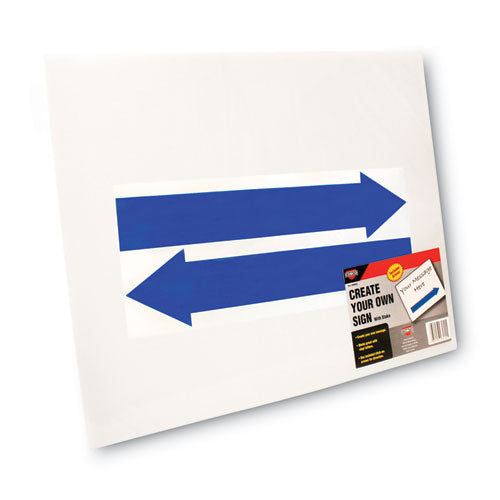 Stake Sign, Blank White, Includes Directional Arrows, 15 x 19-(COS098055)