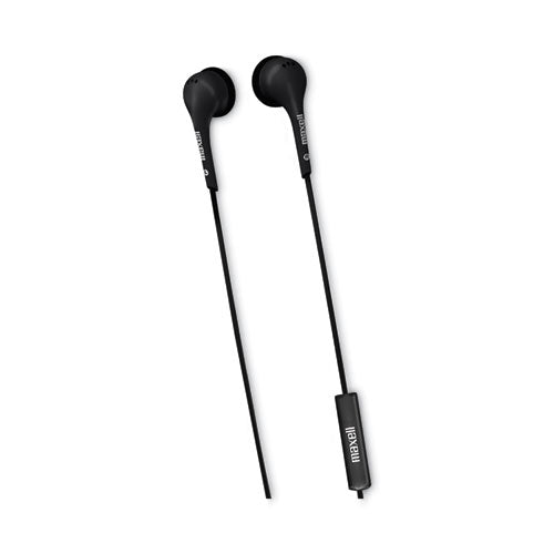 EB125 Earbud with MIC, 6 ft Cord, Black-(MAX199930)