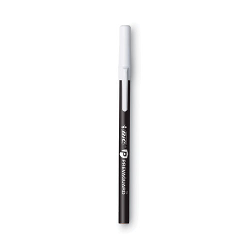 PrevaGuard Ballpoint Pen, Stick, Medium 1 mm, Black Ink/Black Barrel, 60/Pack-(BICGSAM60BK)