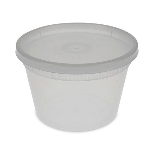 Newspring DELItainer Microwavable Container, 16 oz, 2 x 2 x 2, Clear, Plastic, 240/Carton-(PCTYSD2516)