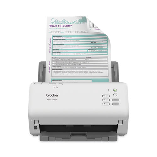 ADS-4300N Professional Desktop Scanner, 600 dpi Optical Resolution, 80-Sheet Auto Document Feeder-(BRTADS4300N)