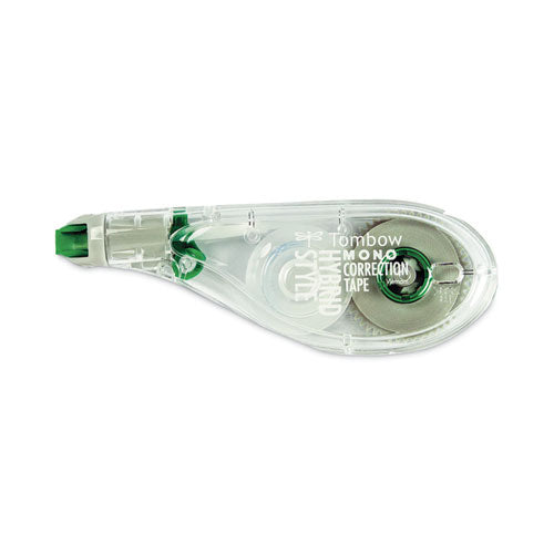 MONO Hybrid Style Correction Tape, Non-Refillable, Clear Applicator, 0.17" x 394", 10/Pack-(TOM68721)