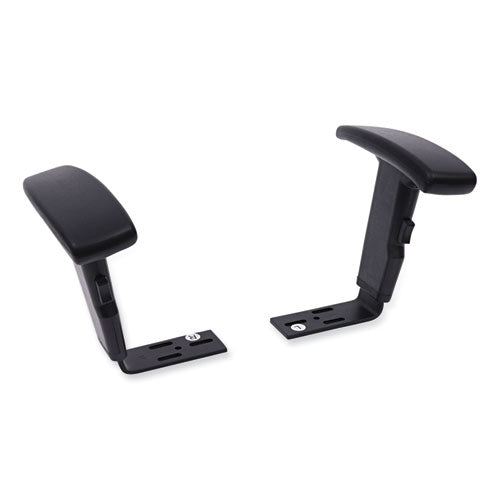 Optional Height-Adjustable T-Arms for Alera Essentia and Interval Series Chairs, Black, 2/Set-(ALEIN49AKA10B)