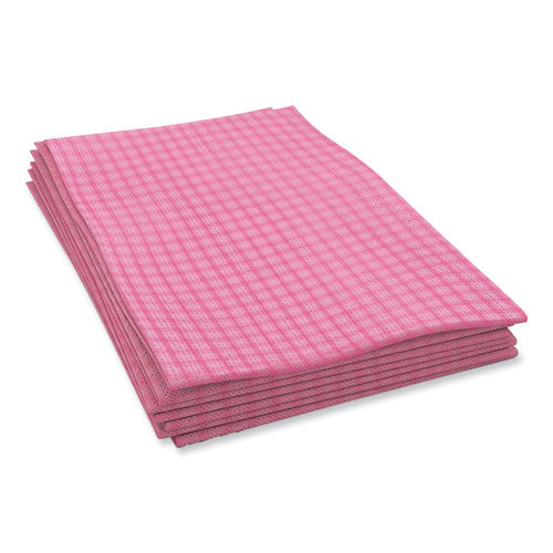 Tuff-Job Foodservice Towels, 12 x 24, Pink/White, 200/Carton-(CSDW900)