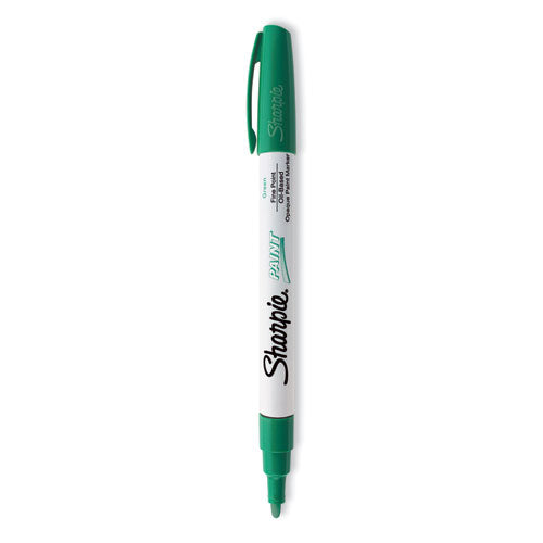 Permanent Paint Marker, Fine Bullet Tip, Green-(SAN35537)