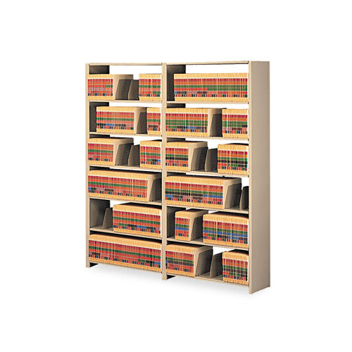 Snap-Together Six-Shelf Closed Add-On, Steel, 36w x 12d x 76h, Sand-(TNN1276ACSD)