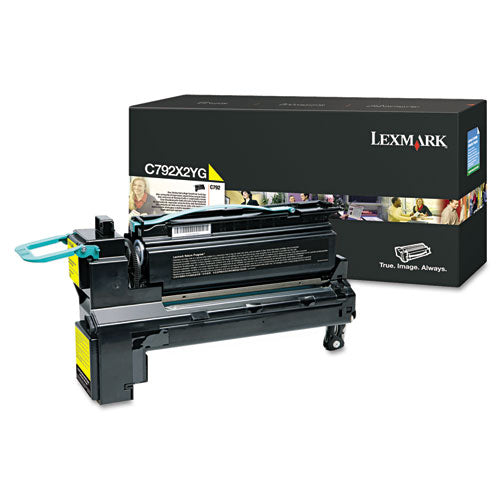 C792X2YG Extra High-Yield Toner, 20,000 Page-Yield, Yellow-(LEXC792X2YG)