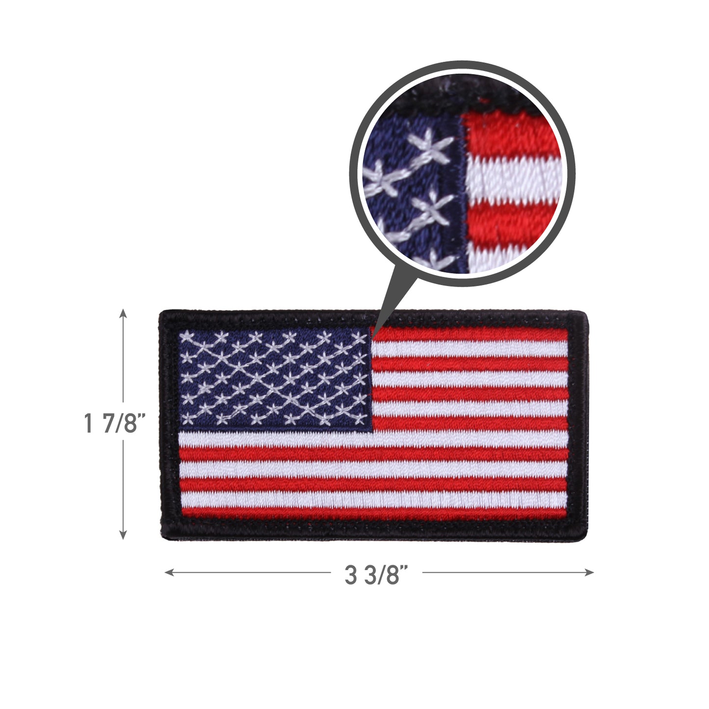 Rothco American Flag Patch - Hook Back