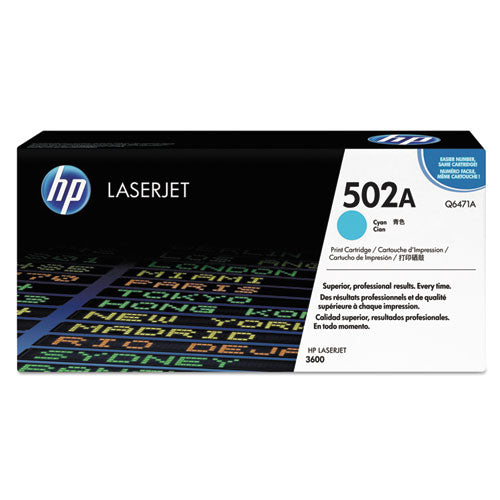 HP 502A, (Q6471A) Cyan Original LaserJet Toner Cartridge-(HEWQ6471A)