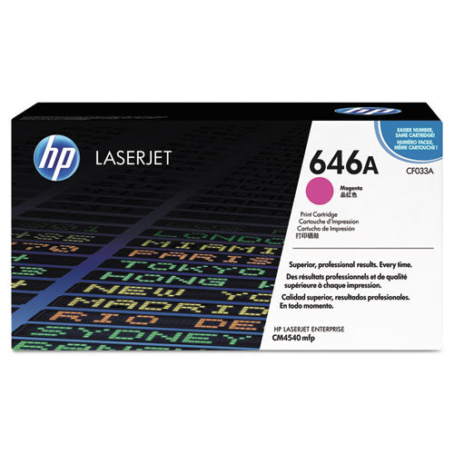 HP 646A, (CF033A) Magenta Original LaserJet Toner Cartridge-(HEWCF033A)