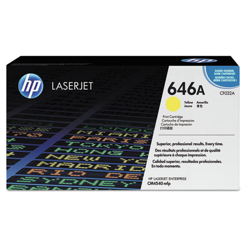 HP 646A, (CF032A) Yellow Original LaserJet Toner Cartridge-(HEWCF032A)