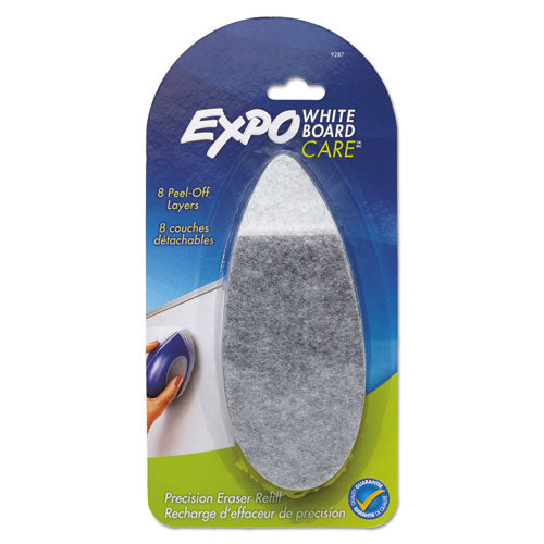 White Board CARE Dry Erase Precision Eraser Refill, Eight Peel-Off Layers, 2.25" x 6"-(SAN9287KF)