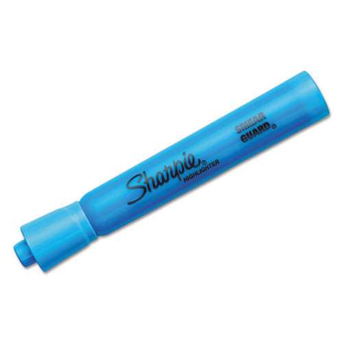 Tank Style Highlighters, Blue Ink, Chisel Tip, Blue Barrel, Dozen-(SAN25010)