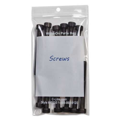 Write-On Poly Bags, 2 mil, 3" x 5", Clear, 1,000/Carton-(CLI47235)