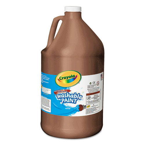 Washable Paint, Brown, 1 gal Bottle-(CYO542128007)