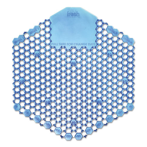 Wave 3D Urinal Deodorizer Screen, Cotton Blossom Scent, Blue, 10/Box, 6 Boxes/Carton-(FRS3WDS60CBLCT)