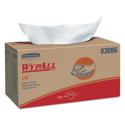 L30 Towels, POP-UP Box, 10 x 9.8, White, 120/Box, 10 Boxes/Carton-(KCC03086)
