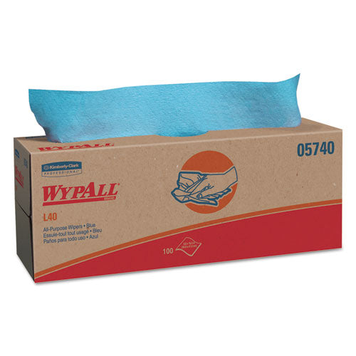 L40 Towels, POP-UP Box, 9.8 x 16.4, Blue, 100/Box, 9 Boxes/Carton-(KCC05740)
