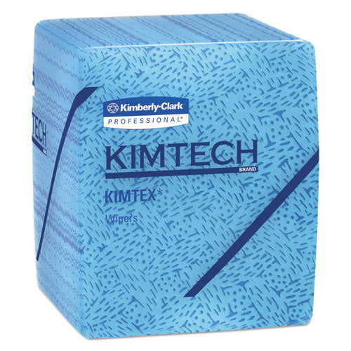 Power Clean Oil, Grease and Ink Cloths, 1/4 Fold, 12.5 x 12, Blue, 66/Box, 8 Boxes/Carton-(KCC33560)