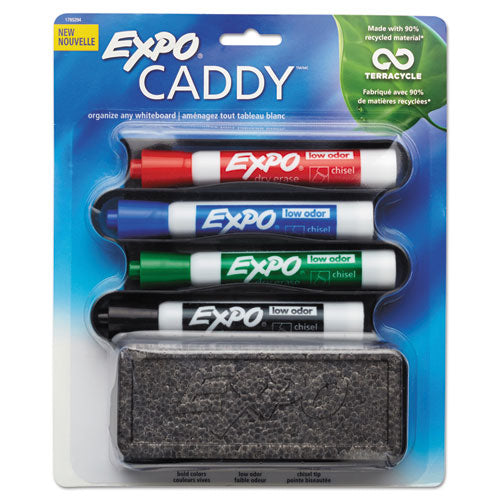 Whiteboard Caddy Set, Broad Chisel Tip, Assorted Colors, 4/Set-(SAN1785294)