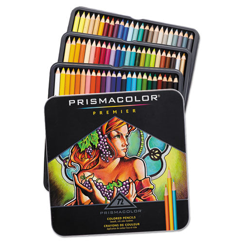 Premier Colored Pencil, 0.7 mm, 2H (#4), Assorted Lead/Barrel Colors, 72/Pack-(SAN3599TN)