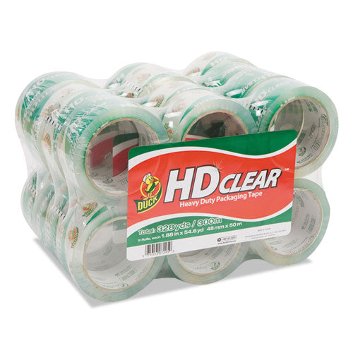 Heavy-Duty Carton Packaging Tape, 3" Core, 1.88" x 55 yds, Clear, 24/Pack-(DUC393730)